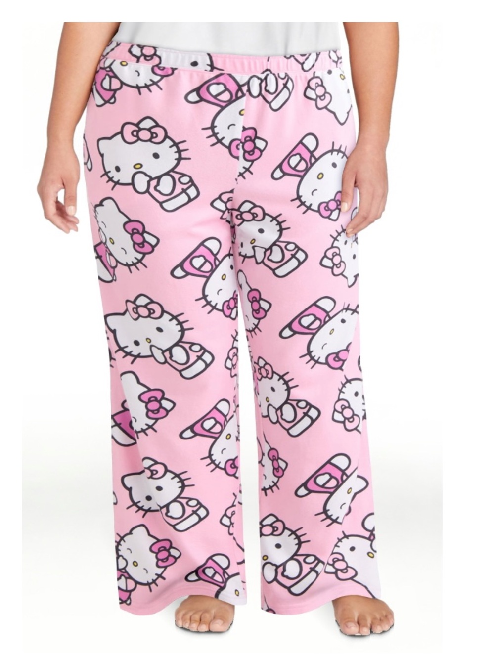 Hello Kitty Sanrio Women's Sleep Pant Pajamas Lounge 3X NWT Pink Pockets 22W 24W